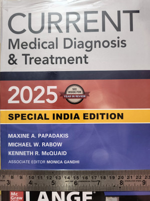 CURRENT MEDICAL DIAGNOSIS & TREATMENT 2025, 64th Ed.(Hardcover, Maxine A. Papadakis,Michael W.Rabow, kenneth)