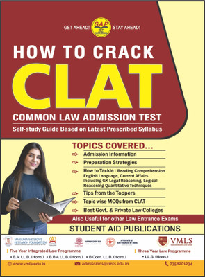 How to Crack CLAT A Self-study Guide 2023-24 Latest in English(Paperback, Student Aid Publications)