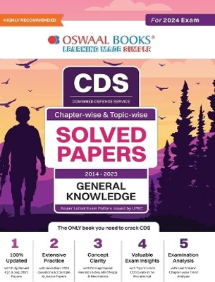 Oswaal CDS Combined Defence Services Chapterwise & Topicwise (2018-2022) 10 Solved Papers General Knowledge (For 2023 Exam)(English, Book, Oswaal Editorial Board)
