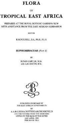 Flora of Tropical East Africa - Euphorbiac v2 (1988)(English, Hardcover, Carter Susan)