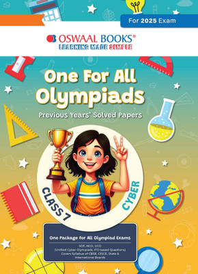 One for All Olympiads Previous Year Solved Papers Class 7 Cyber For 2025 Exam(Paperback, Oswaal Editorial Board)