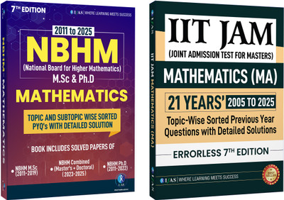 IIT JAM Mathematics and NBHM Mathematics PYQ Books  - 2026 | With Detailed Solutions (2005 to 2024) | Bestselling Chapter Wise & Topic Wise PYQ Book for IIT JAM, CUET PG, NBHM and MSc Entrance Mathematics Exams | Two Brothers Publications(Paperback, IFAS Publications)