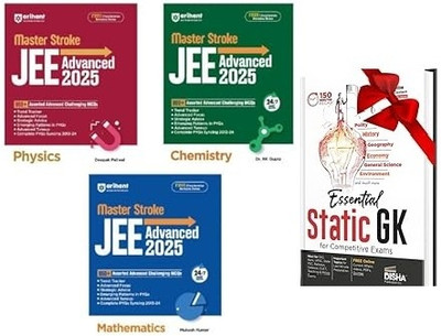 JEE Advanced 2025 Master Stroke Physics + Chemistry + Mathematics Combo (Set of 3 Books) - New Edition 2025 & DISHA STATIC GK(Paperback, Deepak Paliwal) JEE Advanced 2025 Master Stroke Physics + Chemistry + Mathematics Combo (Set of 3 Books) - New Edition 2025 & DISHA STATIC GK(Paperback, Deepak Paliwal)