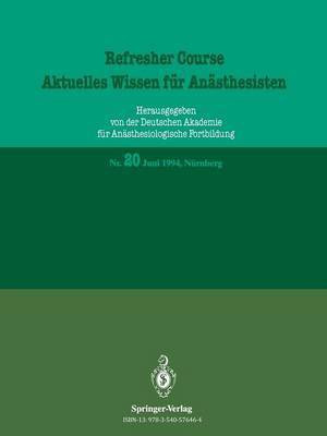 Aktuelles Wissen fuer Anaesthesisten(German, Paperback, Purschke R.)