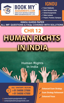 IGNOU CHR 12 Human Rights in India | Guess Paper | Important Question Answer | Diploma in Value Education (DPVE)(Paperback, BMA Publication)