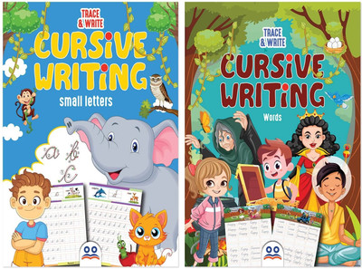 Cursive Writing Books  - Small Letters & Words Tracing Workbook [Set of 2 Books] | Bestselling Cursive Writing Book in India | Premium Quality Pencil Control Sheets | Ages 3–6 | IFAS Publications(Paperback, Two Brothers Publication)