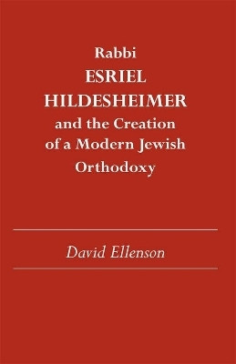 Rabbi Esriel Hildesheimer(English, Paperback, Ellenson David)