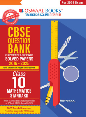 CBSE Question Bank SOLVED PAPERS Class 10 Maths (Standard) For 2026 Exam(Paperback, Oswaal Editorial Board)
