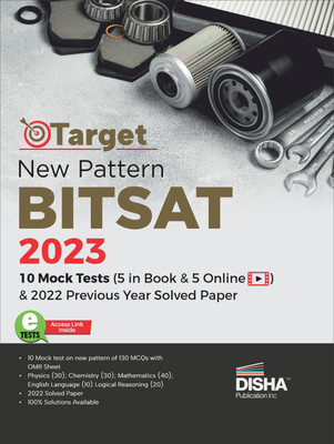 Target New Pattern Bitsat 2023 - 10 Mock Tests (5 in Book & 5 Online) & 2022 Previous Year Soved Paper Physics, Chemistry, Mathematics, English & Logical Reasoning(English, Paperback, unknown)