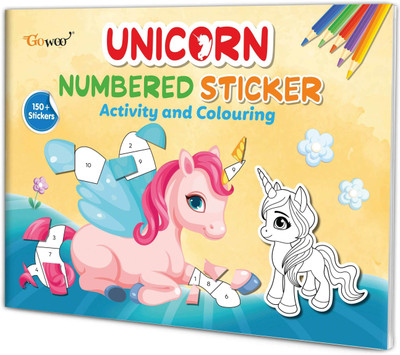 Unicorn Numbered Sticker Activity and Colouring(English, Paperback, Gupta Sahil)