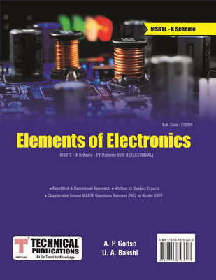 ELEMENTS OF ELECTRONICS K Scheme (II - Electrical - 312309)(Paperback, Atul P.Godse, Uday A.Bakshi)