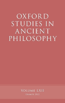 Oxford Studies in Ancient Philosophy, Volume 62(English, Hardcover, unknown)
