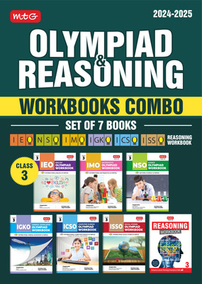 MTG NSO-IMO-IEO-NCO-IGKO-ISSO Olympiad Workbook and Reasoning Book Combo Class 3 (Set of 7 Books) | MCQs, Previous Years Paper & Achievers Section - SOF Olympiad Preparation Books For 2024-25 Exam(Paperback, MTG Editorial Board)