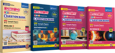 CBSE Class 10 Question Bank SCIENCE, MATHS BASIC, SOCIAL SCIENCE & ENGLISH For 2023-2024 (Combo of 4 Books) by Master Mind  - Class 10 Question Bank 2024(Paperback, Blueprint Editorial Board)