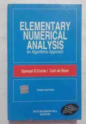 Elementary Numerical Analysis An Algorithmic Approach(Paperback, Samuel D. ConteCarl de Boor)