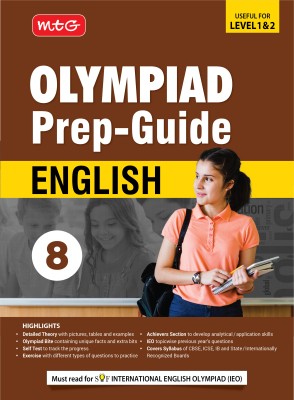 MTG Olympiad Prep-Guide Class 8 English (IEO) - Detailed Theory, Self Test with IEO Topicwise Previous Year Question Paper For SOF 2024-25 Exam(Paperback, MTG Editorial Board)