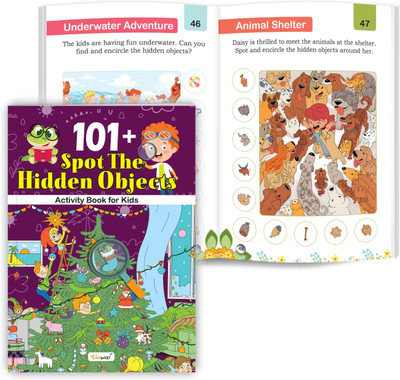 101+ Spot the Hidden Objects Book for Kids : Early Learning Activity Book for Children - 3 to 7 Years Old, Kids activity book, Fun with activities(Paperback, GOWOO)