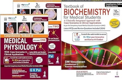 Comprehensive Textbook of Medical Physiology (2 Volumes) &TEXTBOOK OF BIOCHEMISTRY FOR MEDICAL STUDENTS, Revised Reprint 10/e(Paperback, Gopal Krushna Pal)