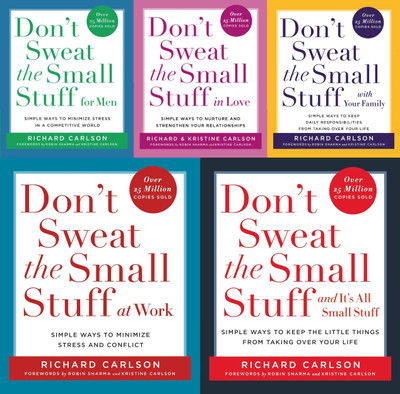 Don't Sweat the Small Stuff for Men + Don't Sweat The Small Stuff in Love + Don't Sweat the Small Stuff with Your Family + Don't Sweat the Small Stuff at Work + Don't Sweat the Small Stuff and It's All Small Stuff(Paperback, Richard Carlson) Don't Sweat the Small Stuff for Men + Don't Sweat The Small Stuff in Love + Don't Sweat the Small Stuff with Your Family + Don't Sweat the Small Stuff at Work + Don't Sweat the Small Stuff and It's All Small Stuff(Paperback, Richard Carlson)