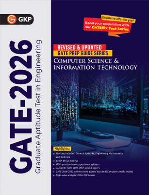 GKP GATE 2026 : Computer Science and Information Technology - Guide| Solved Papers from 2023 to 2025| 3 Mock Tests| MSQ Bank| General Aptitude & Engineering Mathematics(Paperback, G.K. Publications (P) Ltd.) GKP GATE 2026 : Computer Science and Information Technology - Guide| Solved Papers from 2023 to 2025| 3 Mock Tests| MSQ Bank| General Aptitude & Engineering Mathematics(Paperback, G.K. Publications (P) Ltd.)