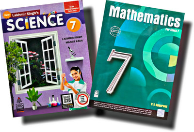Lakhmir Singh's Science & R S Aggarwal Mathematics Class 7 Combo Set of 2 Books As per NEP/NCF compliant(Paperback, Lakhmir Singh's)