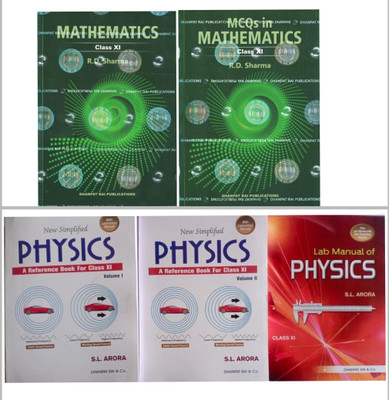 2024 Edition combo of (New Simplified Physics (Volume-1 & 2+ Lab Manual Of Physics + Mathematics for Class 11 )(Paperback, SP JAUHAR, R.D. Sharma)