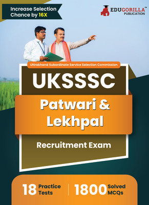 UKSSSC Patwari/Lekhpal Book  - 2024 (English Edition) - Uttarakhand Subordinate Service Selection Commission - 18 Practice Tests (1800 Solved MCQs) with Free Access to Online Tests(English, Paperback, Edugorilla Prep Experts)