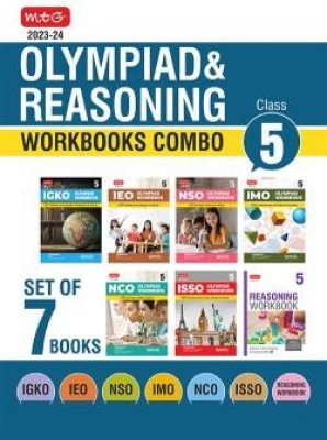 MTG Olympiad Workbook and Reasoning Book Class 5 Combo for NSO-IMO-IEO-NCO-IGKO-ISSO (Set of 7 Books) - SOF Olympiad Preparation Books For 2023-2024 Exam(Paperback, MTG Editorial Board)