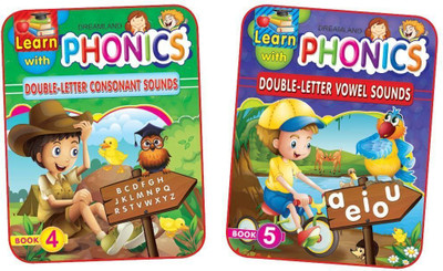 Learn with Phonics Pack -2  - Early Reading Workbook Set for Kids Age 4–10 | Double-Letter Consonant Sounds & Double-Letter Vowel Sounds with Fun Activities, Write & Learn Pages & Colourful Pictures(English, Paperback, unknown)