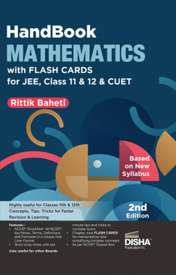 Handbook of Mathematics with Flash Cards for Jee, Cbse Class 11 & 12 & Cuet - Complete Ncert in One Liner Format - Engineering, Cbse Xi & XII(English, Paperback, Baheti Rittik)