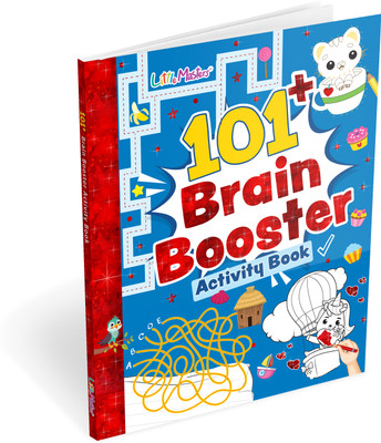 101+ Brain Booster Activity Book for Kids – Fun Mazes, Word Searches, Dot-to-Dots, Colouring Pages & Puzzles for Learning & Play(Paperback, Little Masters)