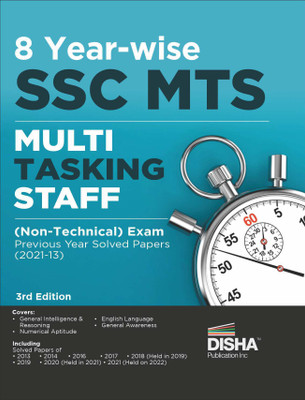 8 Year-Wise Ssc Mts Multi Tasking Staff (Non-Technical) Exam Previous Year Solved Papers (2013 - 22)Staff Selection Commission Pyq(English, Paperback, unknown)