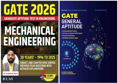 GATE Mechanical Engineering and General Aptitude Practice Books [Set of 2 Book]  - 2026 [Set of 2 Books] | Previous Year Solved Papers with Detailed Solutions | Chapter wise Sorted PYQ Question Bank with 10 Model Papers | Best Selling GATE Mechanical Book Set in India | IFAS Publications(Paperback, 