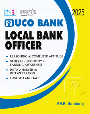 SURA`S UCO Bank Local Bank Officer Exam Book Guide in English Medium 2025(Paperback, VVK SUBBURAJ)