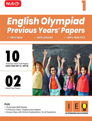 MTG Class-1 IEO Olympiad 10 Previous Years Papers English (2024-2020 Set A & B) - Model Test Papers with 24 Sample OMR Sheets & Chapterwise Analysis | PYQs For SOF Olympiad 2025-26 Exam(Paperback, MTG Editorial Board)