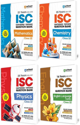 Arihant Isc Question Bank Chapterwise & Topicwise Class 12 Physics, Chemistry, Mathematics & English Language Paper 1 25, 21 & 16 Years Solved Papers , 3 Sample Papers, Key Ideas, Concept Enhancer & Common Mistakes(English, Paperback, Prasad Laxman)