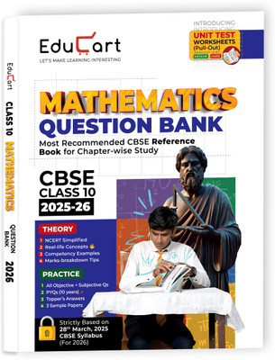 Educart CBSE Question Bank Class 10 Mathematics 2025-26 on new Syllabus 2026 (Introducing Unit Test Worksheets)(Paperback, Mansi Sharma, Educart)