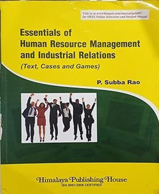 Essentials of HRM(USED-GOOD) and Industrial Relation(Paperback, P Subba Rao)