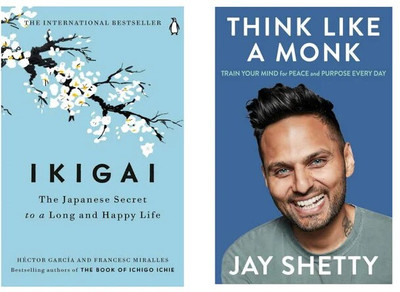 Ikigai & Think Like A Monk (2 Book Combo)(Paperback, JMD BOOKS)