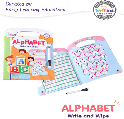 Intelliskills Write and Wipe Book Alphabets - English(Paperback, ABC)