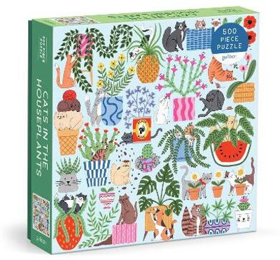 Cats in the Houseplants 500 Piece Puzzle(English, Hardcover, Galison)