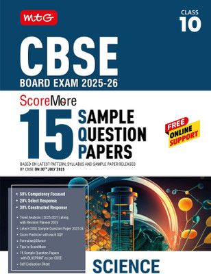 MTG CBSE Class 10 ScoreMore 15 Sample Papers Science Book For 2025-2026 Board Exam | Chapter-wise Competency-Based Questions (CBQs) | Based on Latest CBSE Pattern & Syllabus(Paperback, MTG Editorial Board)