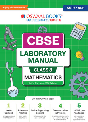 Oswaal Cbse Laboratory Manual Class 8 Mathematics Book (for 2024 Exam)(English, Hardcover, unknown)
