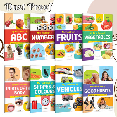 My First Picture Book Collection For Early Learning : Kids first little library, book for kids, Early learning books, Picture book collection With 8 Topics, Gift for best friend(Cards, GO WOO)