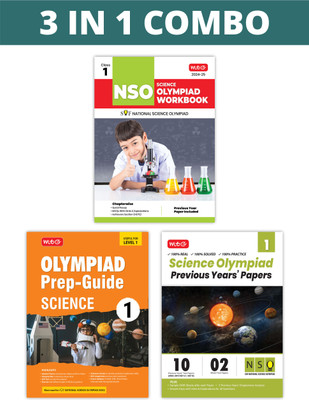 MTG National Science Olympiad (NSO) Workbook, Prep-Guide & Previous Years Papers (PYQs) with Mock Test Paper Class 1 - SOF Olympiad Books For 2024-25 Exam (Set of 3 Books)(Paperback, MTG Editorial Board)