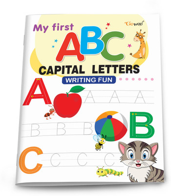 My First Capital Letters ABC Writing Fun: Numbers & Rhymes Workbook, Beginner Writing Skills Book, Preschool Creative Tracing & Activity, Kids First Learning Path.(Paperback, GOWOO)