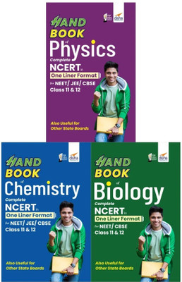 Combo of Handbooks of Physics, Chemistry & Biology for Neet/ Cbse Class 11 & 12 - Complete Ncert in One Liner Format Extract of Pyqs - Past Year Questions Powered with Tips / Tricks / Techniques(English, Paperback, unknown)
