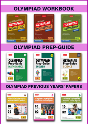 MTG Class-6 Mathematics, Science & English (IMO-NSO-IEO) Olympiad Workbook, Prep-Guide & Previous Years Papers (PYQs) - SOF Olympiad Books For 2025-26 Exam (Set of 9 Books)(Paperback, MTG Editorial Board)