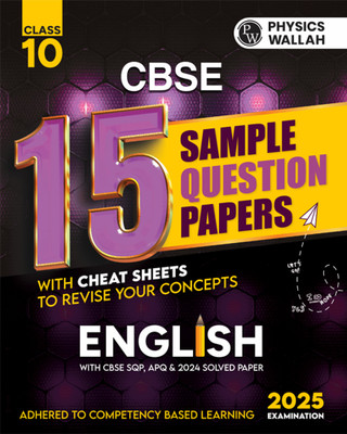Pw Cbse 15 New Pattern Sample Question Papers Class 10 English for 2025 Board Exam with 50 Percent Competency Based Questions 100 Most Probable Questions(English, Paperback, unknown) Pw Cbse 15 New Pattern Sample Question Papers Class 10 English for 2025 Board Exam with 50 Percent Competency Based Questions 100 Most Probable Questions(English, Paperback, unknown)