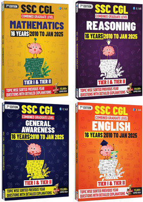 SSC CGL Book 2025  - SSC CGL Maths, Reasoning, English & General Awareness Book (Set of 4 Books) | SSC CGL Previous Solved Papers 2010–Jan 2025 | Best Seller SSC CGL PYQ Books 2025 | Tier 1 & Tier 2 Chapterwise & Topicwise Sorted SSC CGL Previous Year Question Paper | Two Brothers Publications(Paper